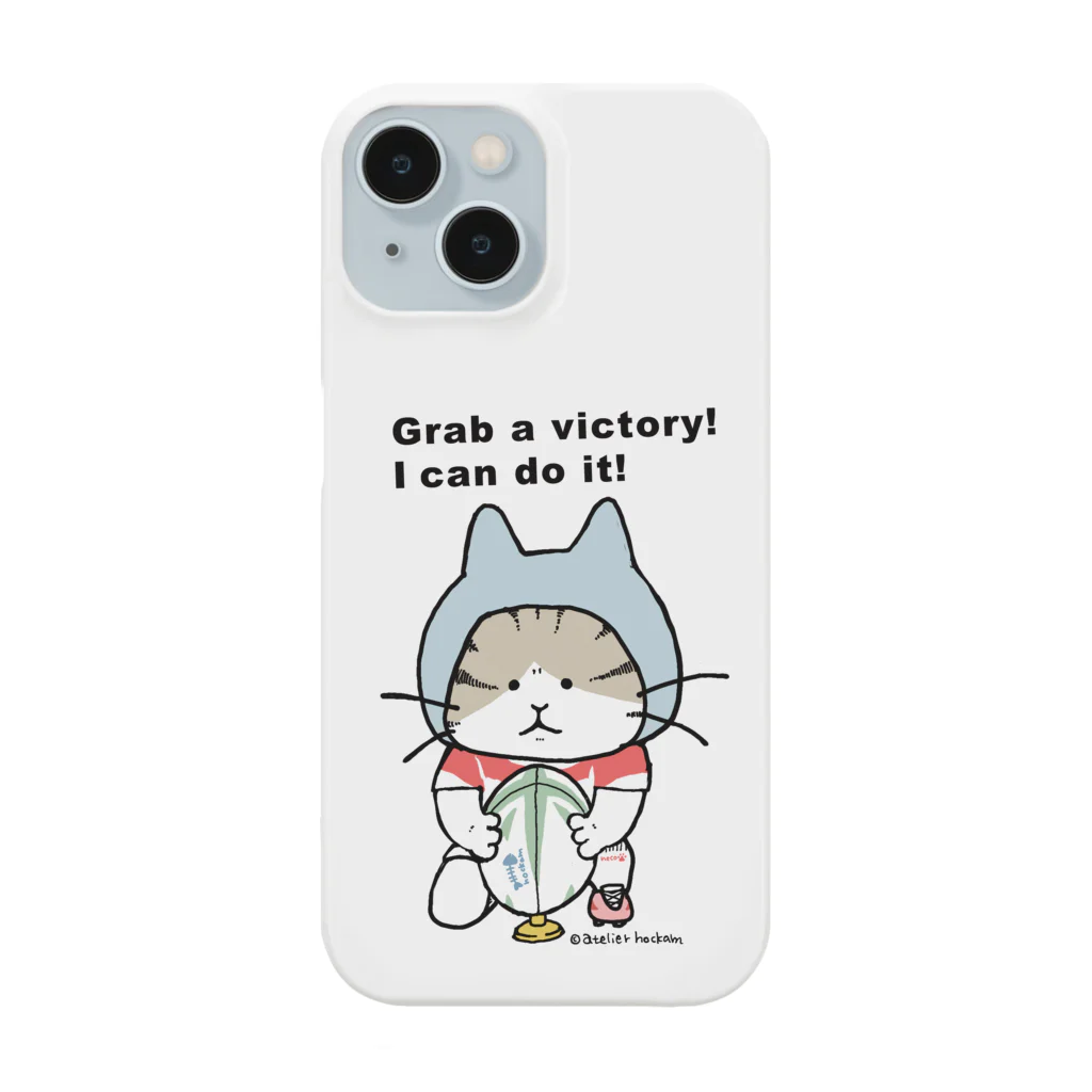 ほっかむねこ屋（アトリエほっかむ）のラグビーねこ/ゴールキック編　　#ラグビー #猫 Smartphone Case