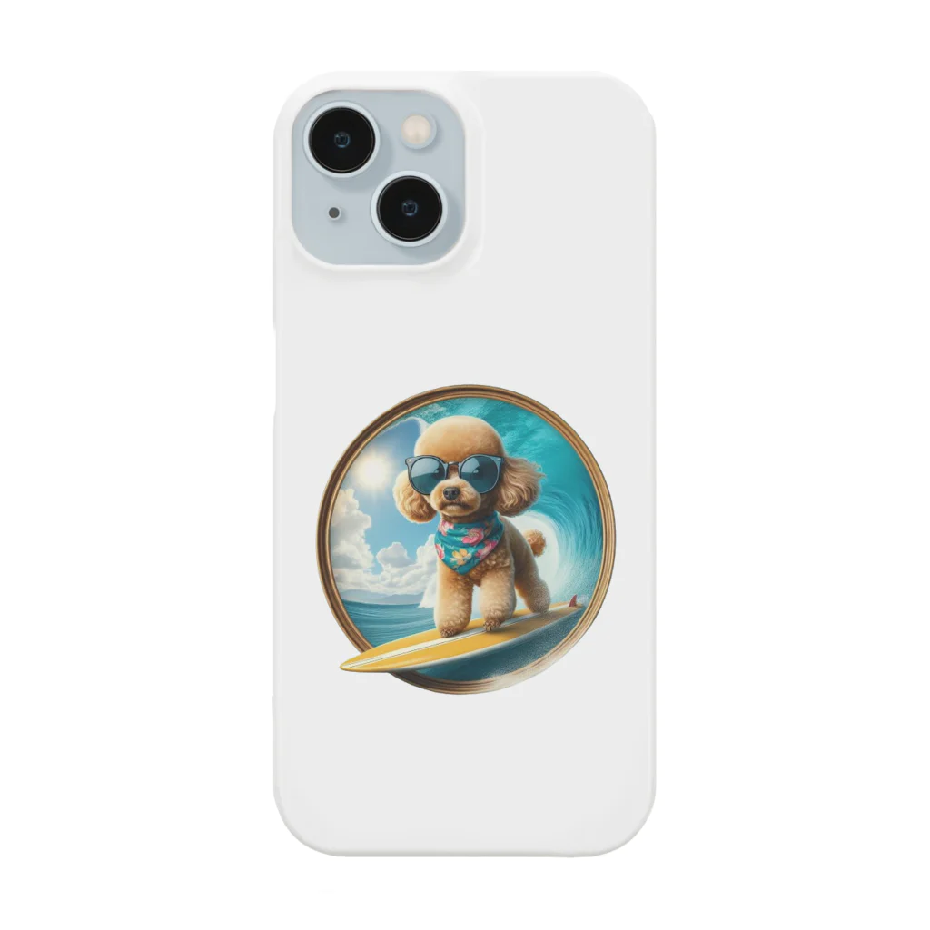 Surfing Dogの波乗りトイプードル Smartphone Case