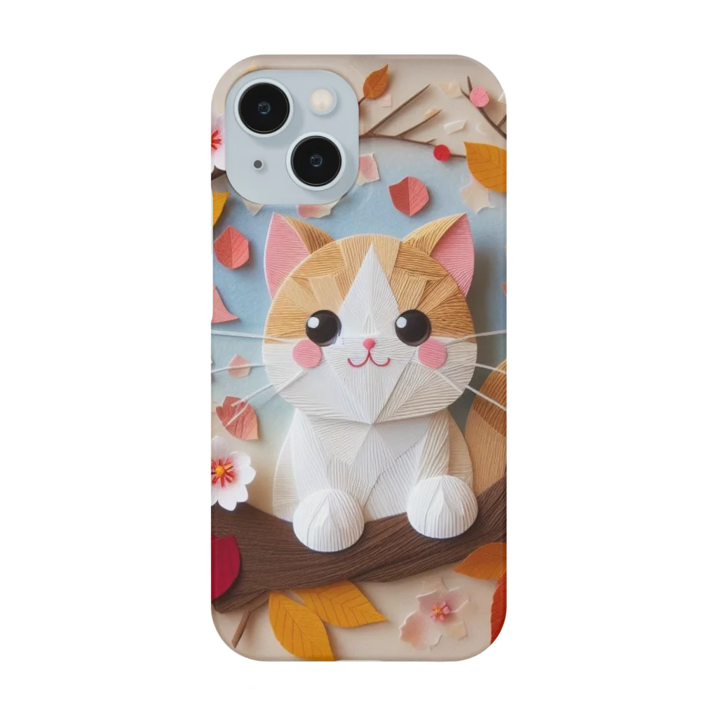 西野んカンパニーのペーパー猫 スマホケース