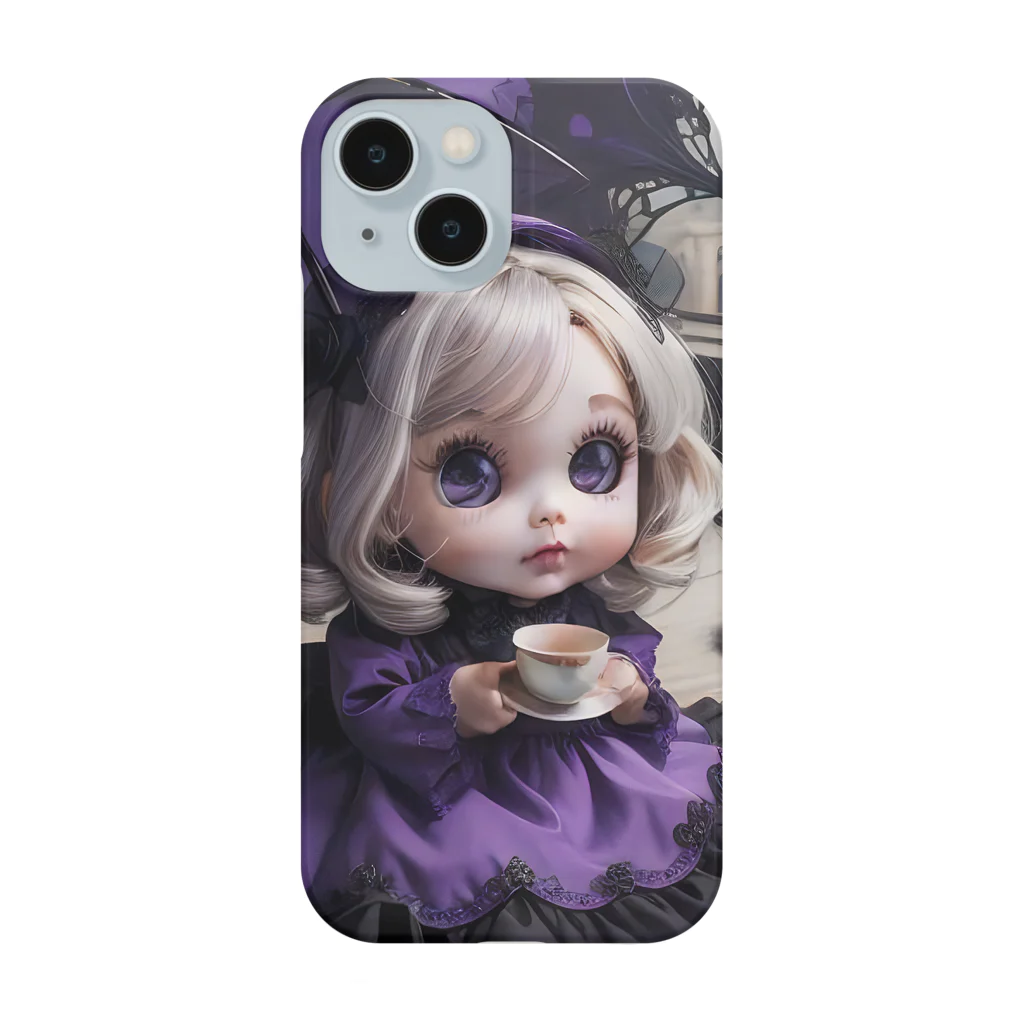 【ホラー専門店】ジルショップの黒と紫のゴシックドール Smartphone Case