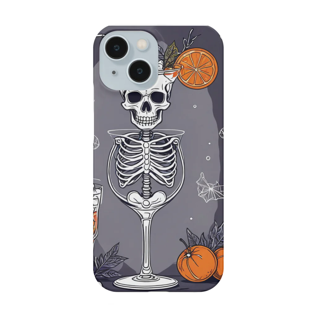 Skeletonのユニークなスケルトンアートがおしゃれに輝く！ Smartphone Case