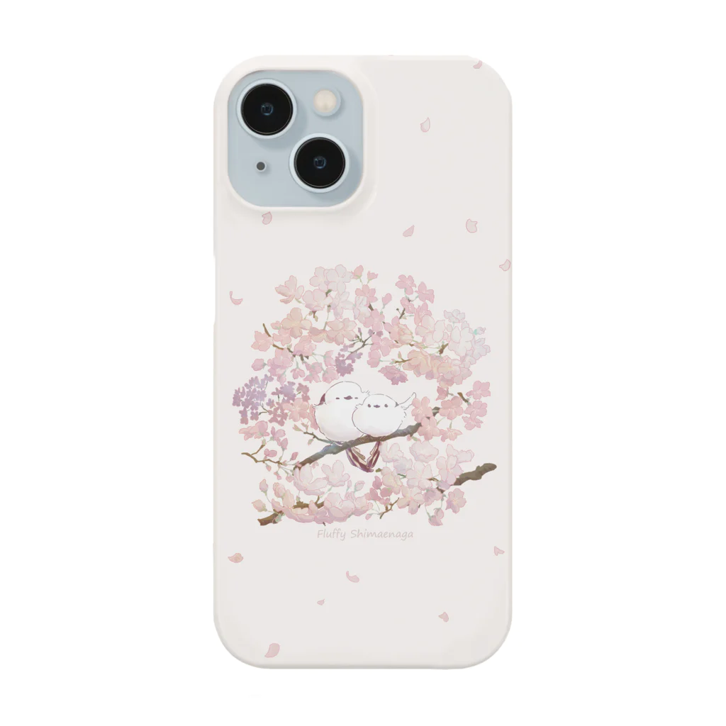 rina_suzuriのもふもふシマエナガ　桜　スマホケース Smartphone Case