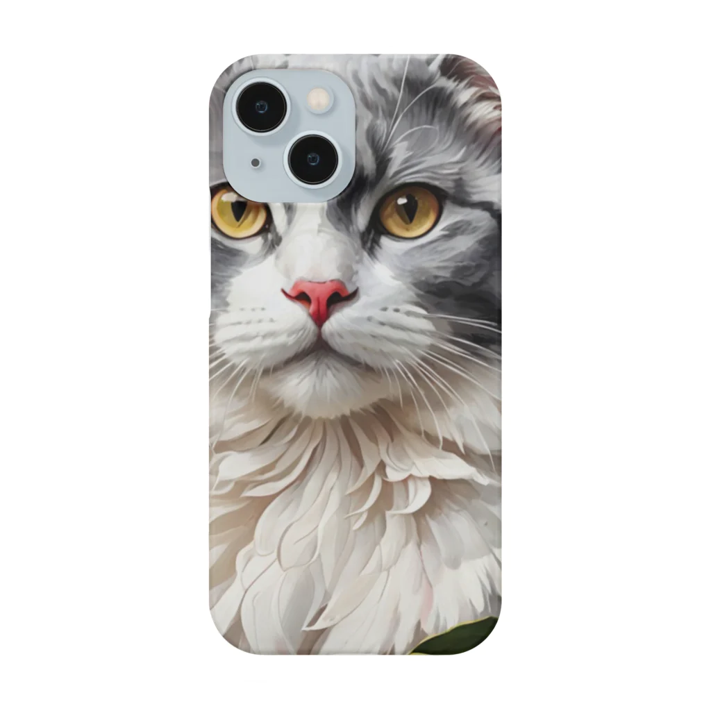 Sunbathingのピオニーと猫 Smartphone Case