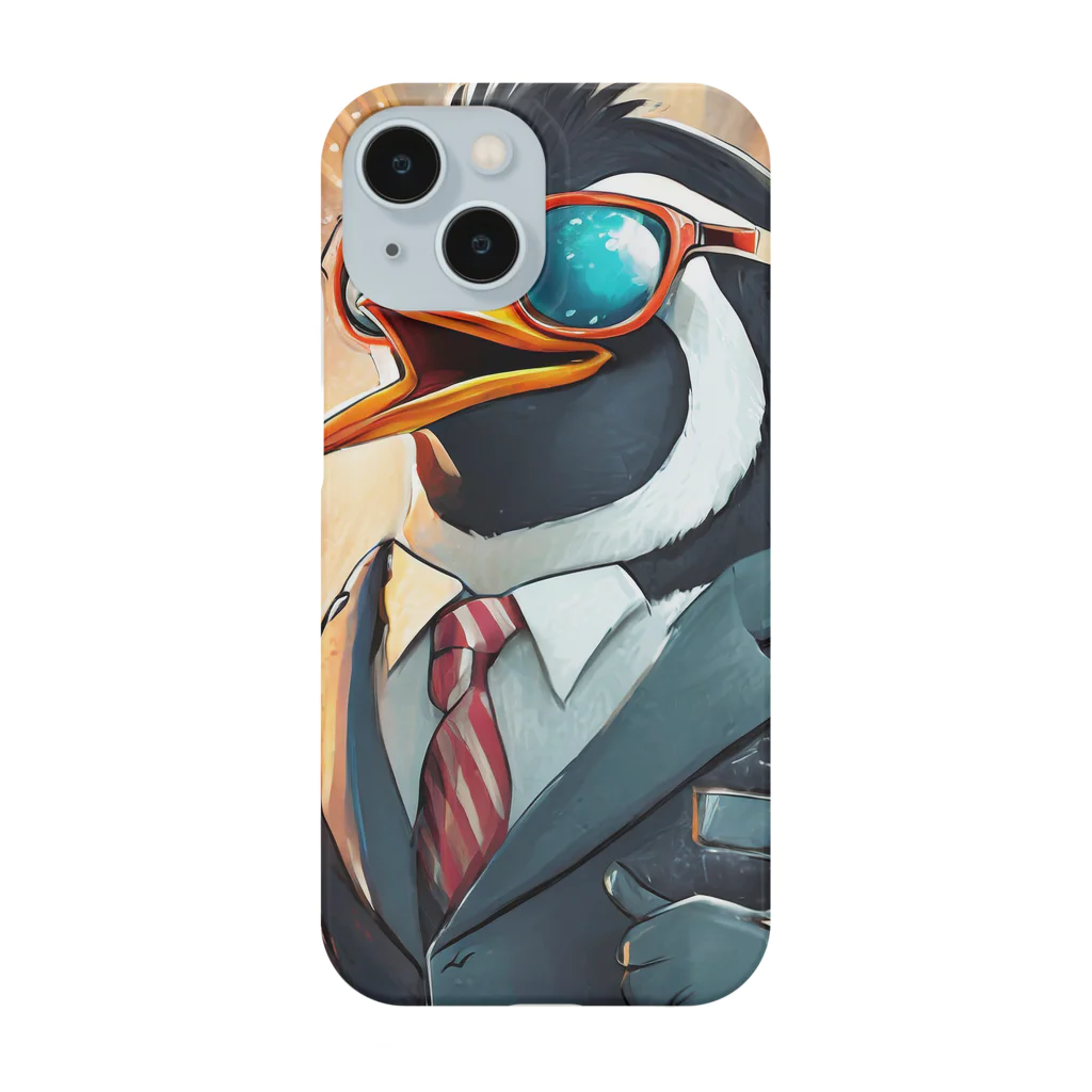 ぱぴぷSHOPのロックスターなペンギン スマホケース