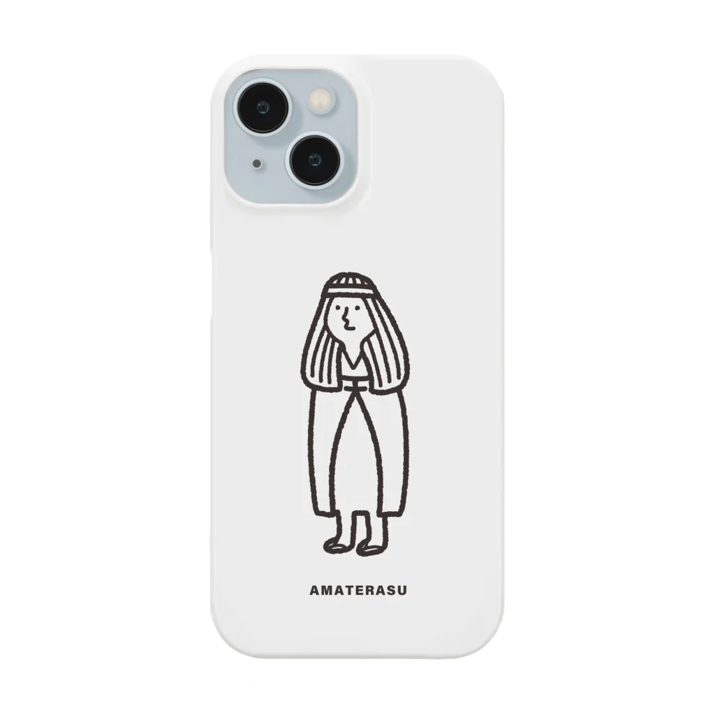 ねっこのAMATERASU_WOMAN_LINE_BK Smartphone Case