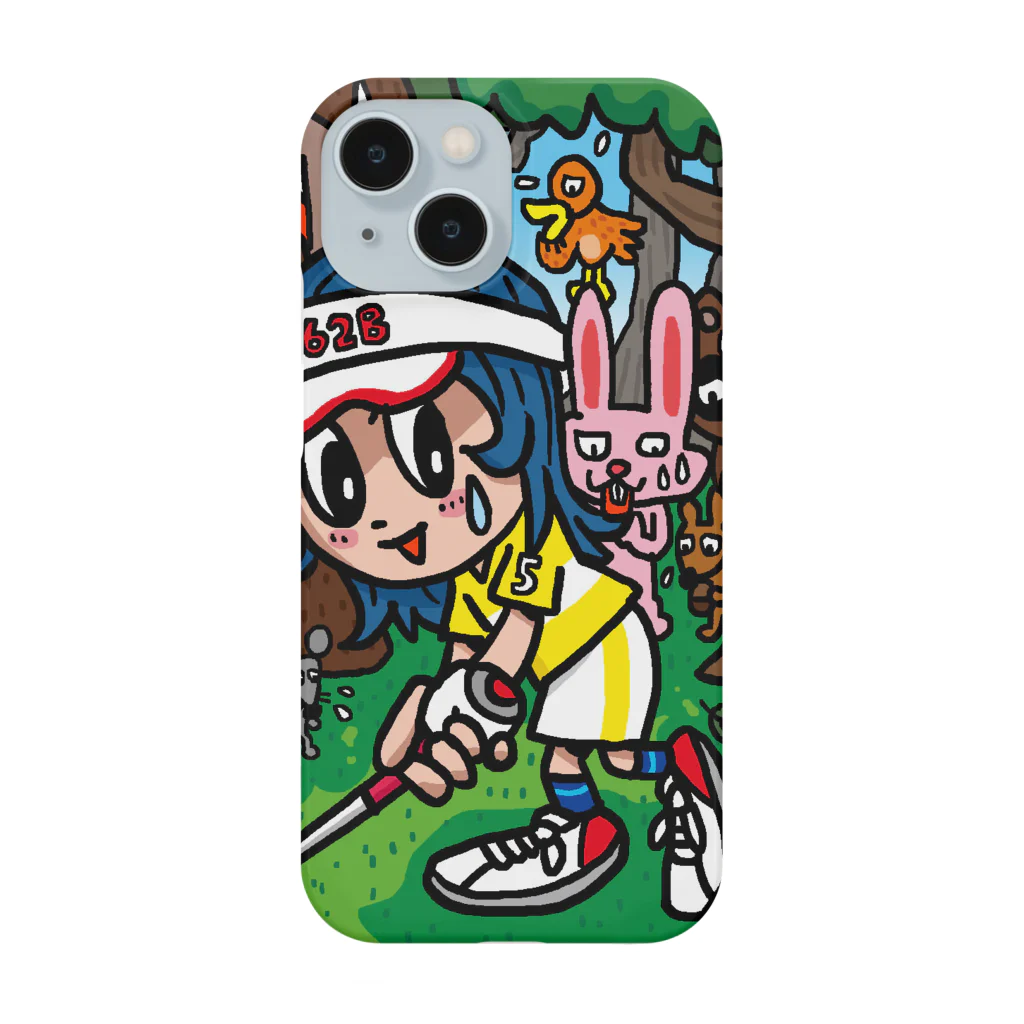 ゴルフバカイラストレーター野村タケオのNOM SHOPの森のトラブルショット Smartphone Case