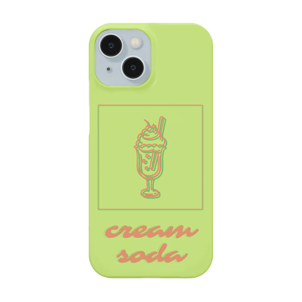 Lutrinaeのメロンクリームソーダ / creamsoda greenorange【枠あり】 Smartphone Case