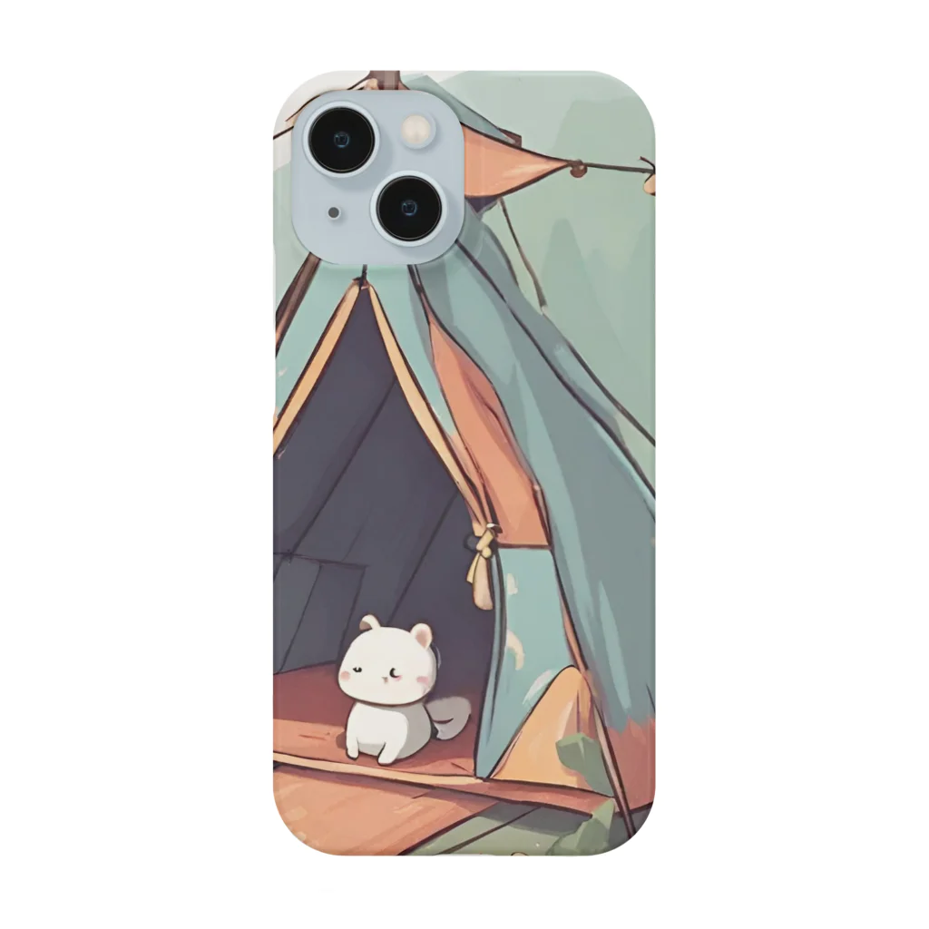 はらっぱショップのテントとわんちゃん Smartphone Case