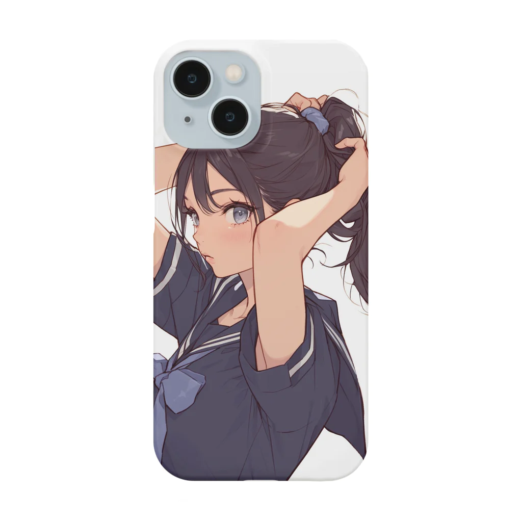 AQUAMETAVERSEのポニーテールがセクシーな女の子　BLUE PLUM  691 Smartphone Case