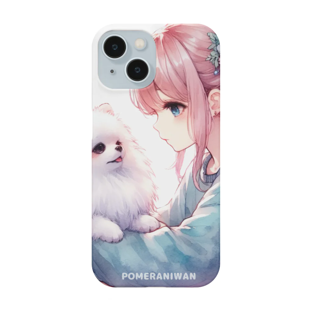 POMERANIWANのポメラニアンと女の子 ver.1 Smartphone Case