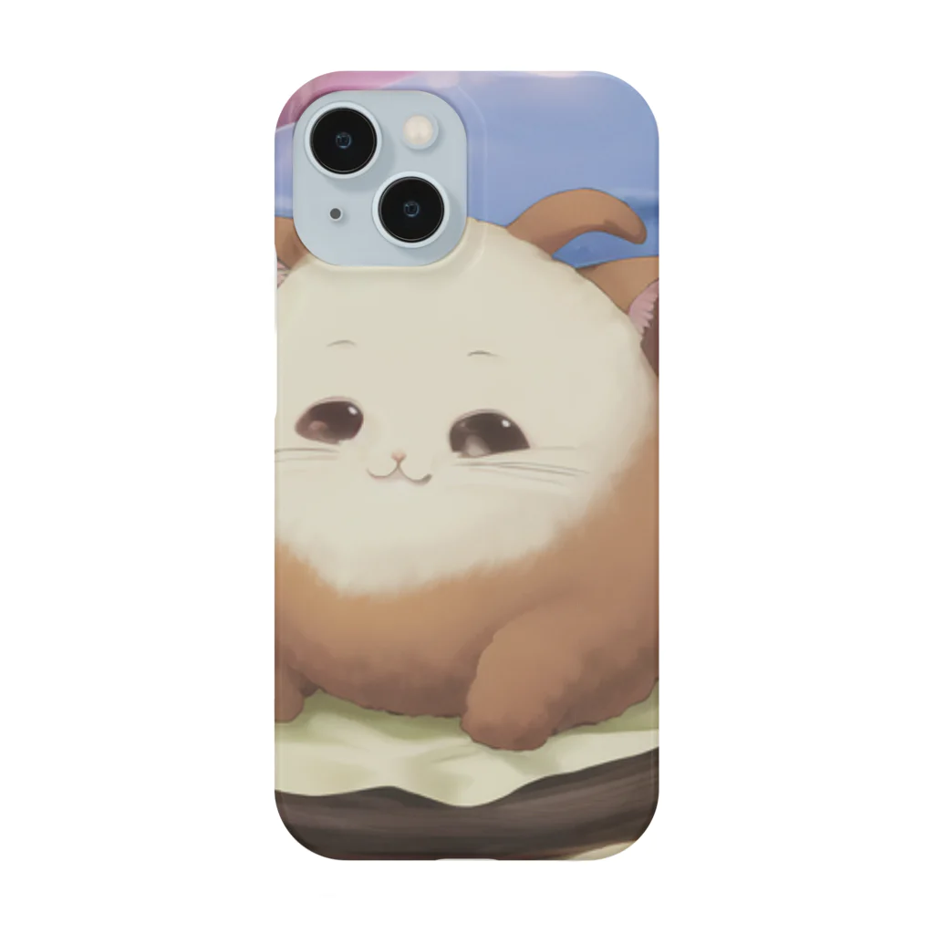 DIMDIMの脳内ショップの白い顔の猫ちゃん Smartphone Case