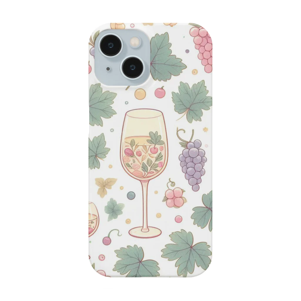 MOONY'S Wine ClosetのWine and Grapes Smartphone Case