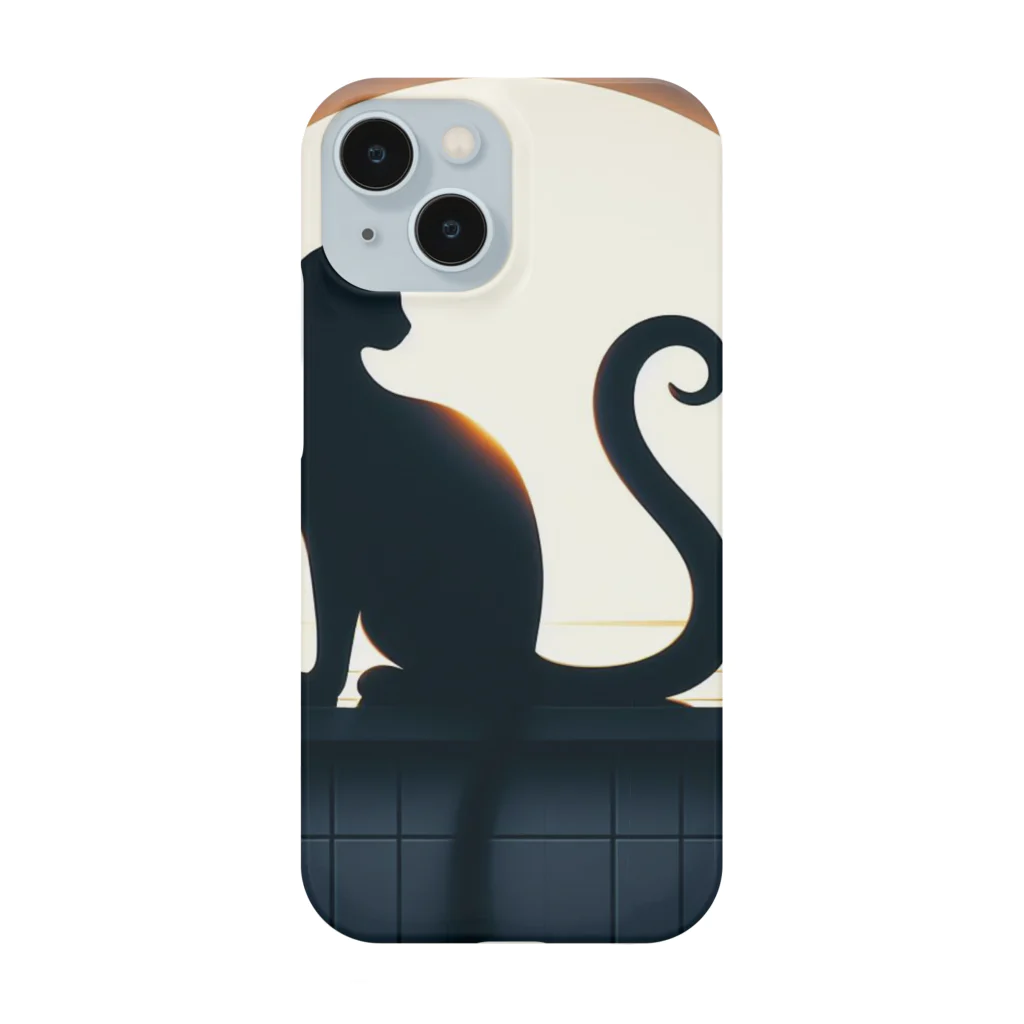 万事屋の猫のシルエットが美しい Smartphone Case