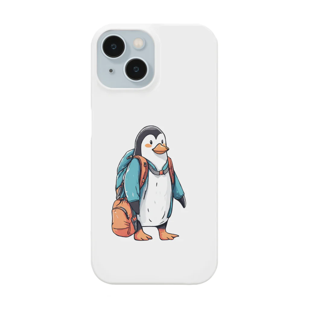 ねこっぷ屋|のリュックを背負ったペンギンくん Smartphone Case