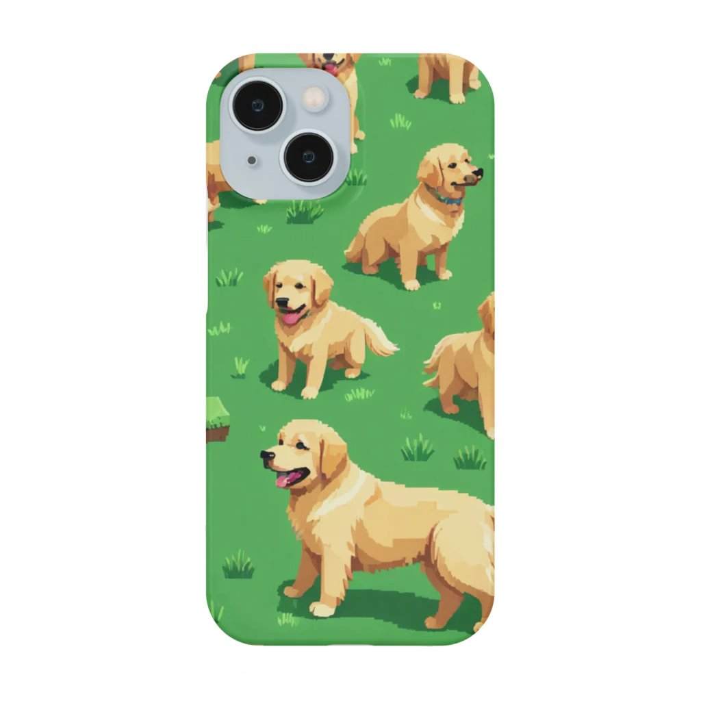 kinnirono-inuのドット絵　たくさんのゴールデンレトリバー２ Smartphone Case