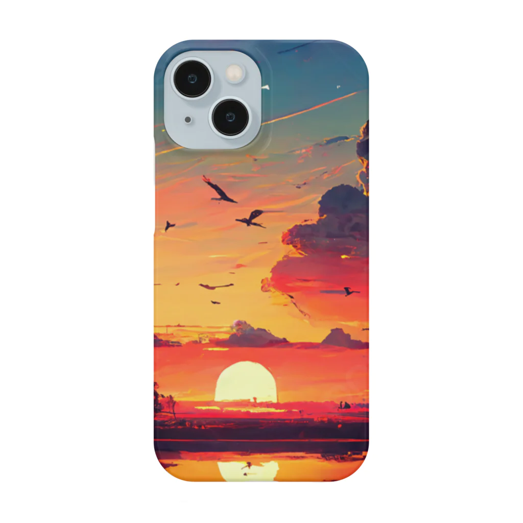 波乗り南国🏝️の夕陽道のお散歩 Smartphone Case