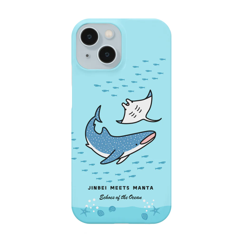 QROOVYのJINBEI MEETS MANTA（ジンベエザメとマンタ） Smartphone Case