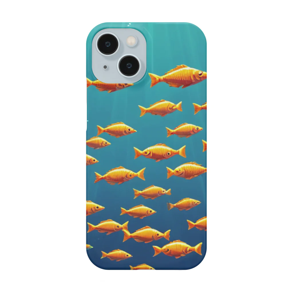 takekoputaの海中を泳ぐ魚のひれ スマホケース