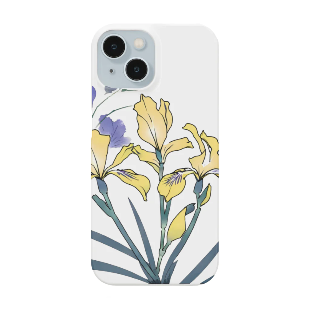 RetrowaveFlowerのRetrowaveFlower-ハナショウブ- Smartphone Case