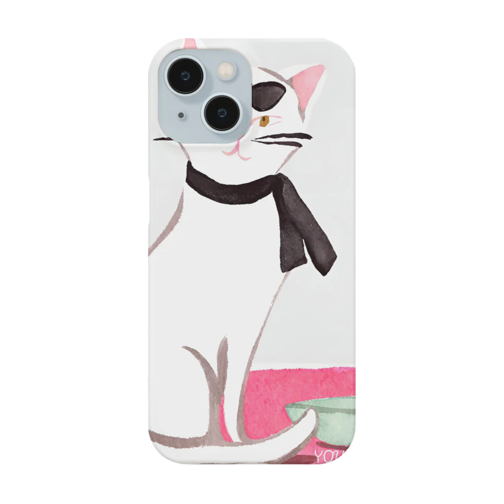 YOUs-free-canvasのmodeなシロネコ Smartphone Case