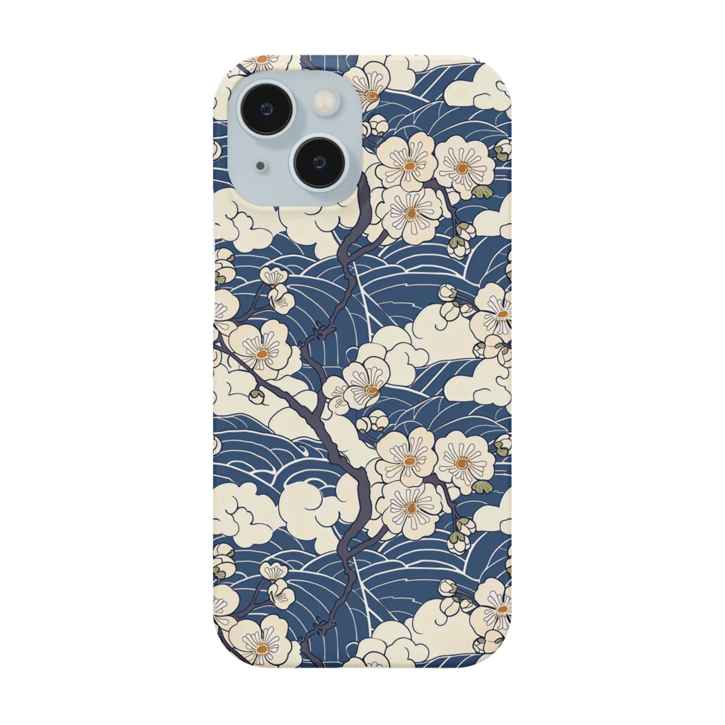 奏桃服店の海花紋様 Smartphone Case