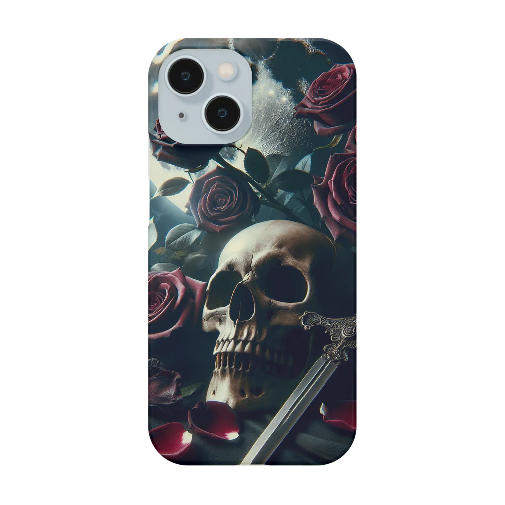 kazeou（風王）の死神と薔薇（縦）AI生成 Smartphone Case