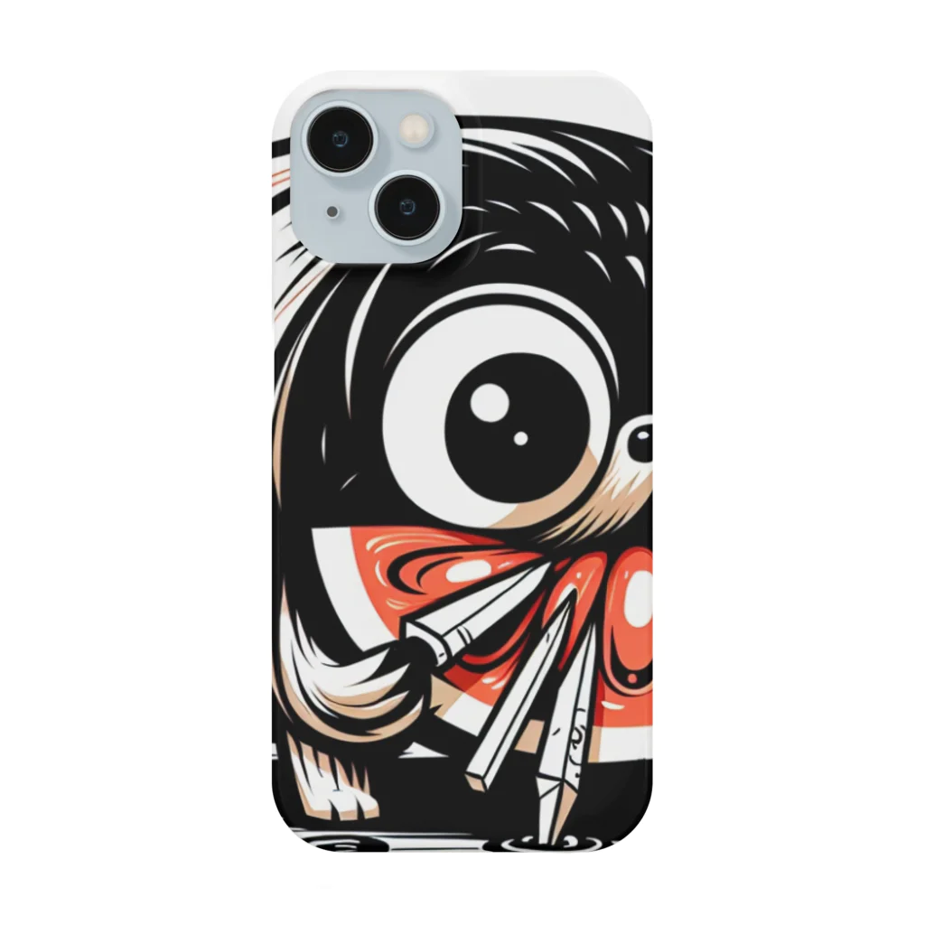 m_uu33ショップのホラーなペキニーズ Smartphone Case