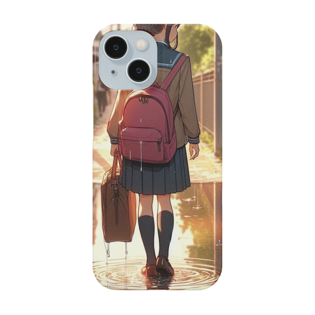 ふりむいての雨上がりの路地裏 Smartphone Case