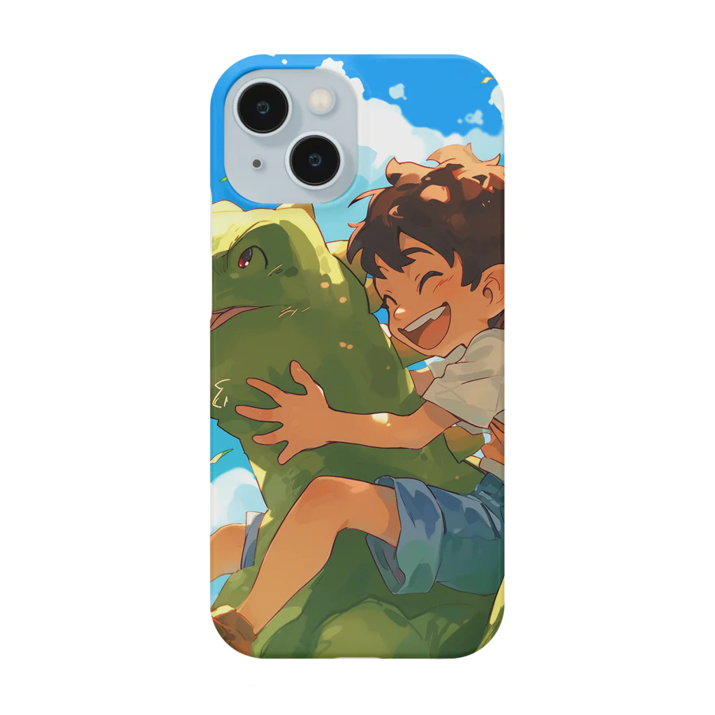 AQUAMETAVERSEの恐竜と少年が楽しく遊ぶ友情　なでしこ1478 Smartphone Case