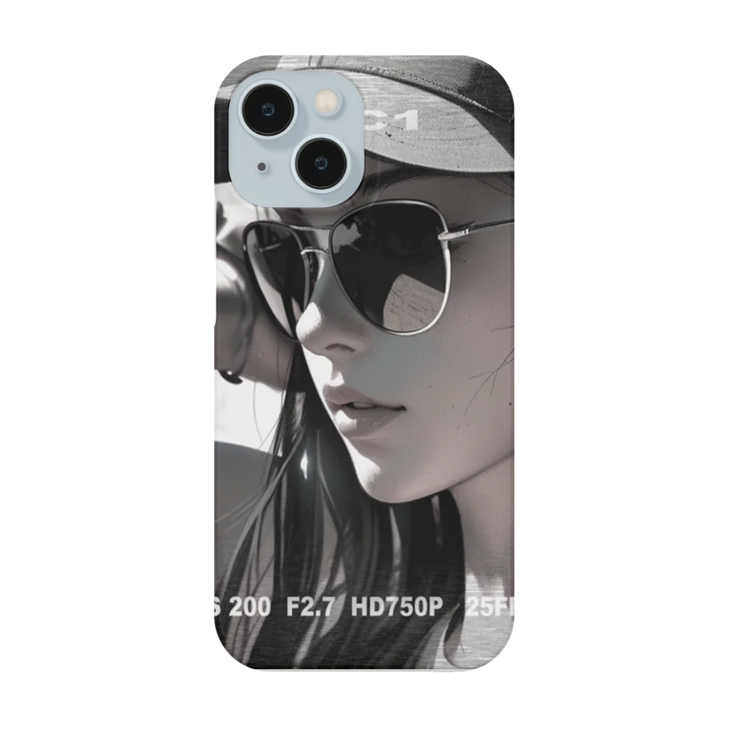 A&MのCool girl【モノクロ】 Smartphone Case