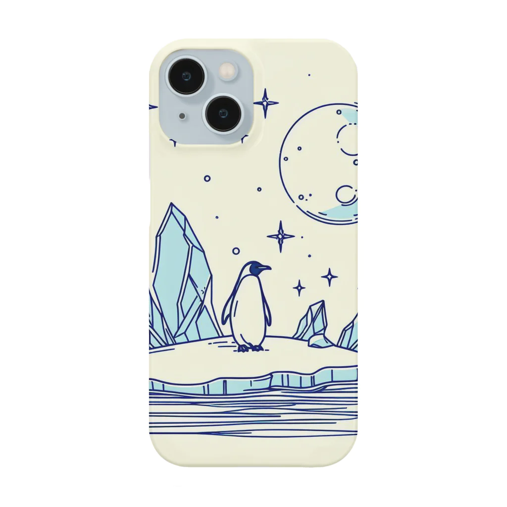 Green__teaの氷上のペンギン　Ver月 Smartphone Case