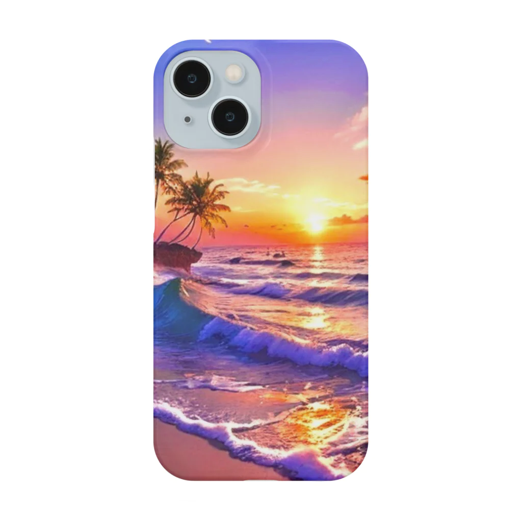 11mi_mi11の🌴ビーチサンセット☀ Smartphone Case