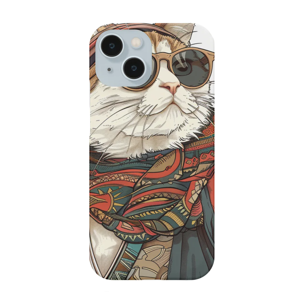 鼻ぺちゃ犬と和猫の和猫  Smartphone Case