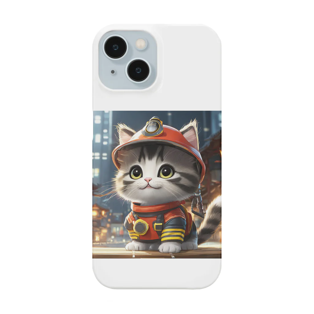 ねこねこねこんの猫が消防士 Smartphone Case