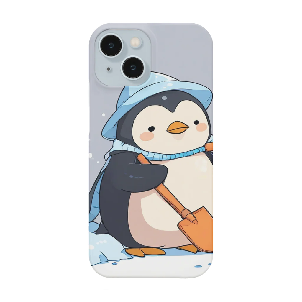 ganeshaのかわいいペンギンとおもちゃのシャベル Smartphone Case