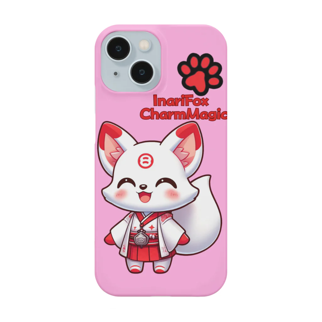 大江戸花火祭りのInari Fox Charm Magic～稲荷の狐1-5 スマホケース