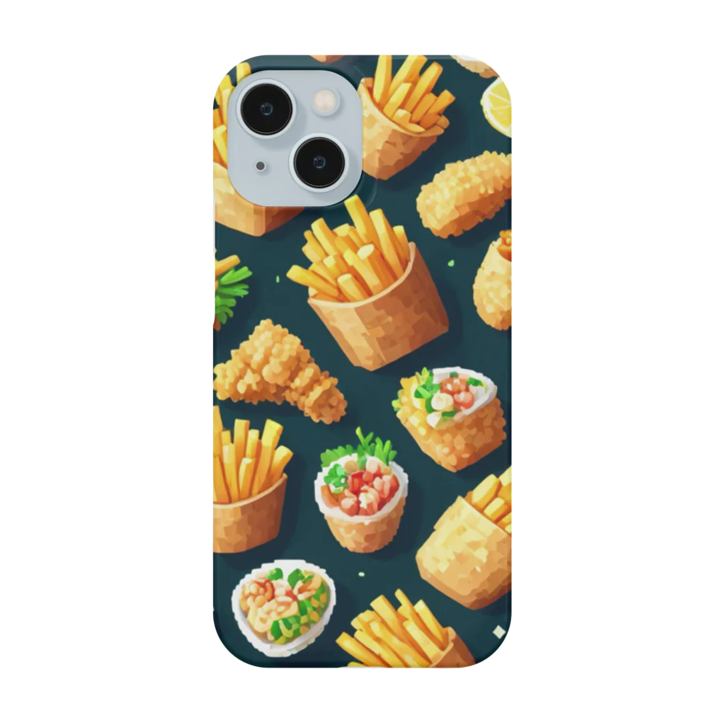 noBuのシーフード（エビやカニをトッピング）のようなポテトフライ Smartphone Case