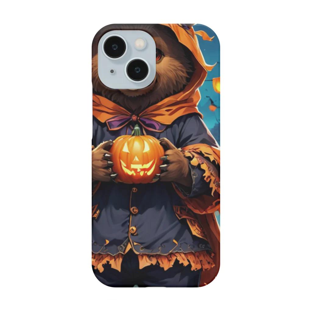 noBuのハロウィンのコスチュームを着ている熊 Smartphone Case