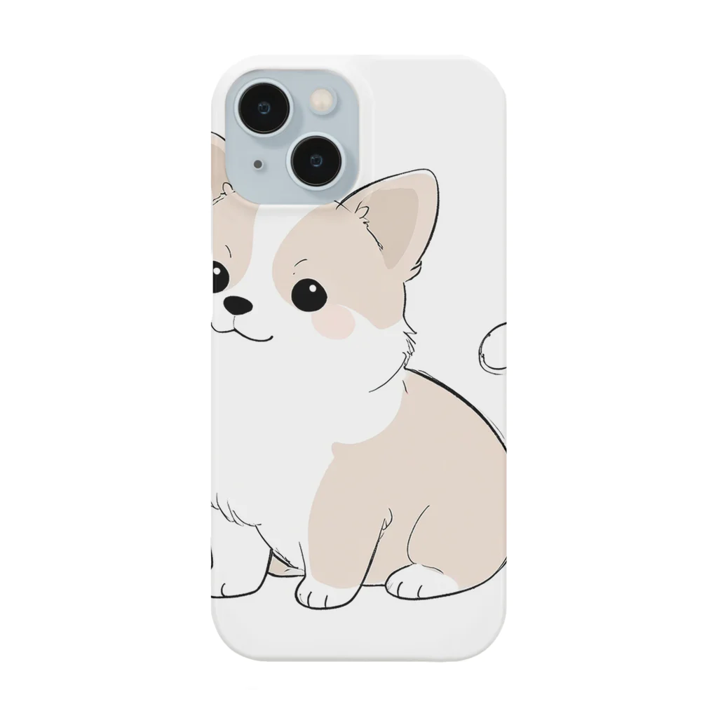 ganeshaのかわいい犬のバックグラウン Smartphone Case