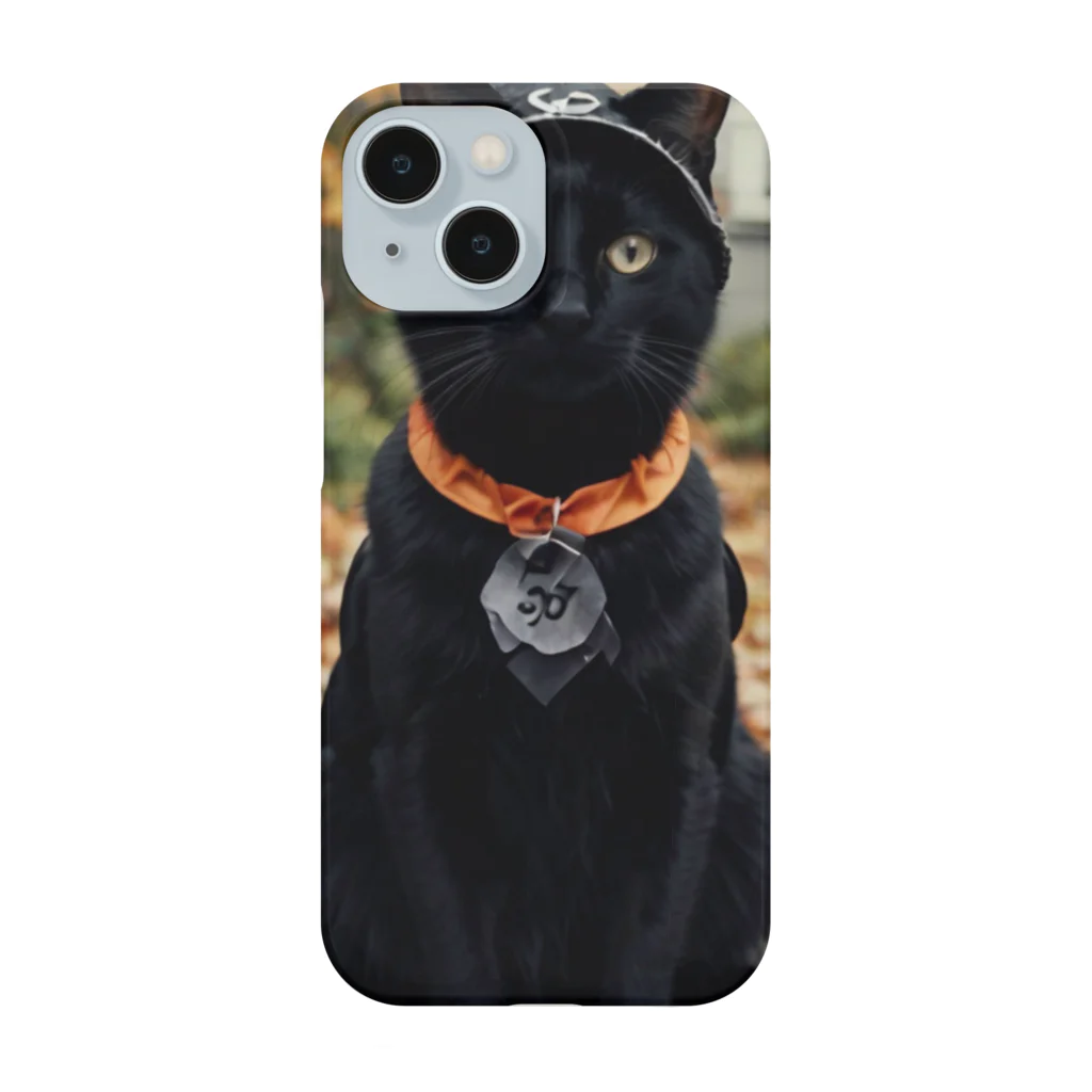 黒猫市場のハロウィン黒猫 Smartphone Case