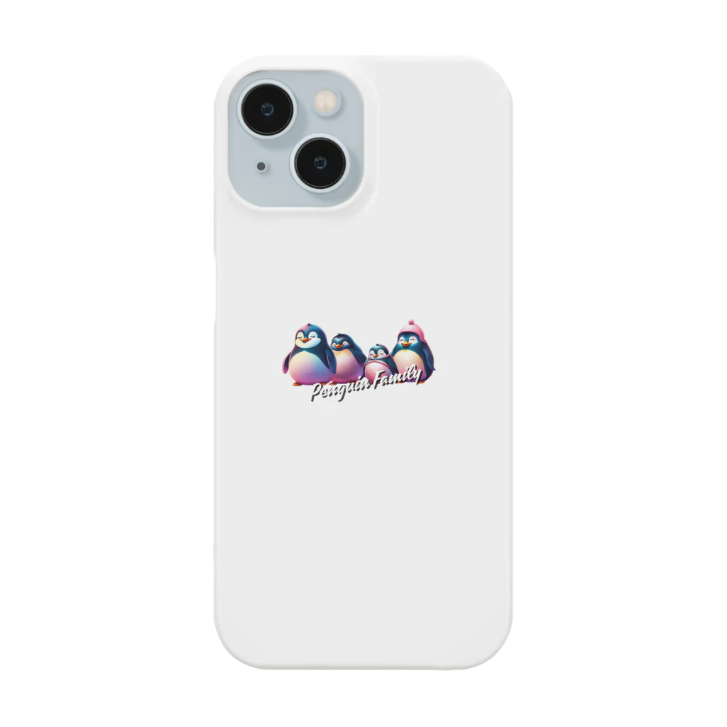 ふわふわファミリーのPenguin Family スマホケース