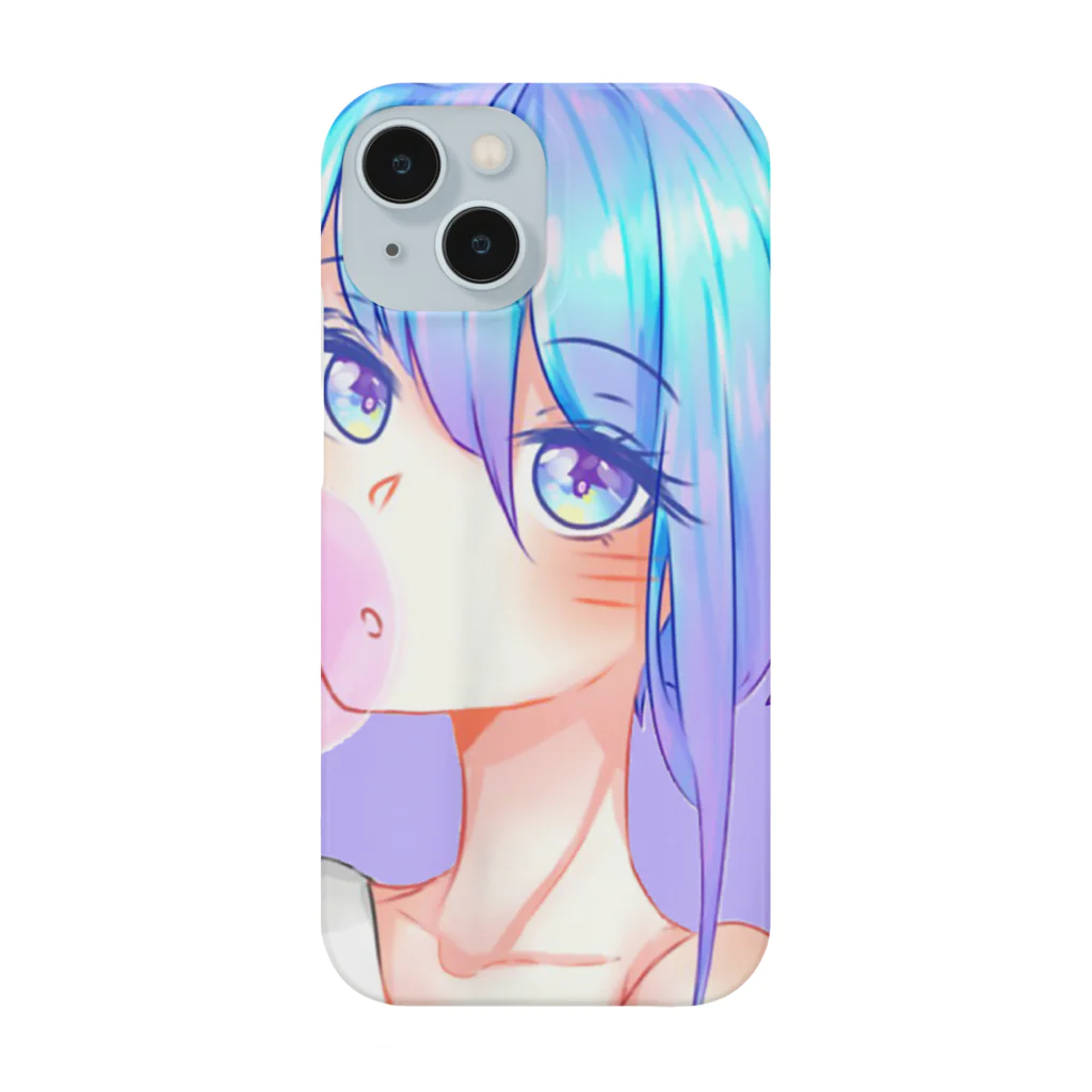 World_Teesのバブルガムを噛むアニメガール 日本の美学 アニメオタク Smartphone Case