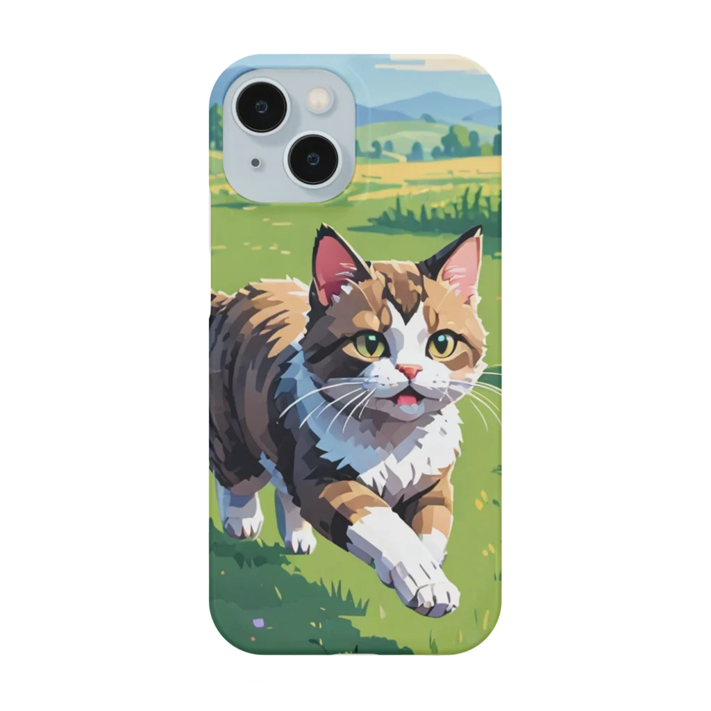 ピクセル屋(日本猫)のネコのピクセルアート Smartphone Case
