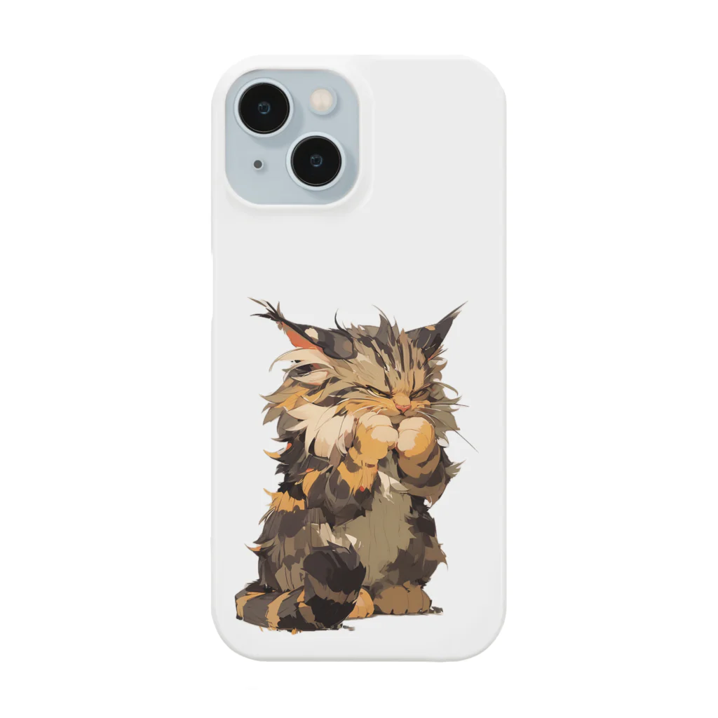 夏の朝のわるいかおのねこちゃん Smartphone Case