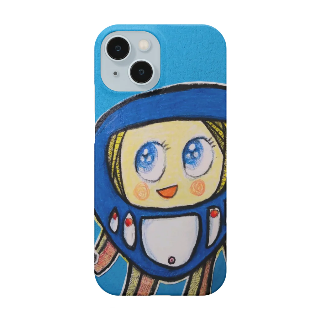 ザビちゃん💙😇🇯🇵🎌の【ザビちゃん】【原画肉筆】青だるま Smartphone Case