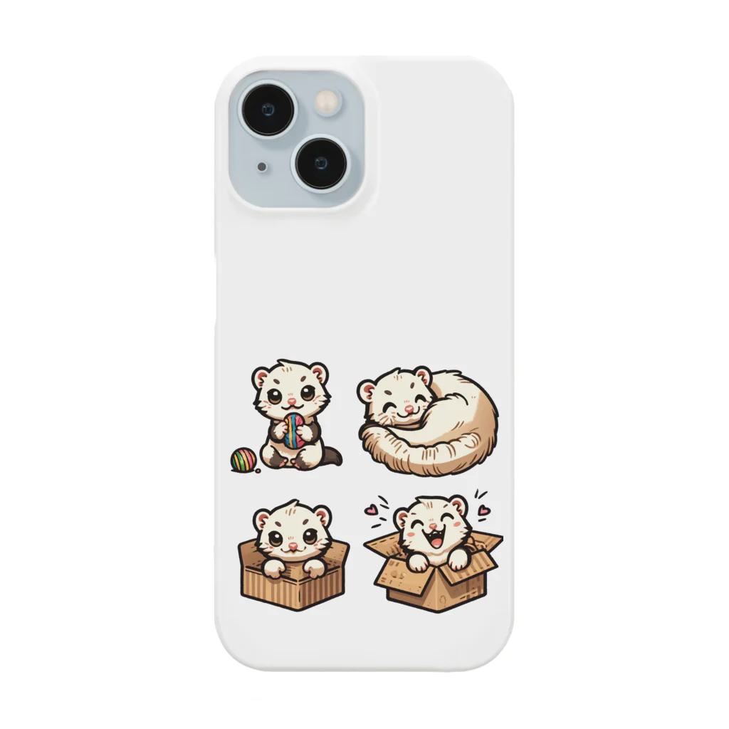 trypsin8080のかわいいフェレットおはよう！！ Smartphone Case