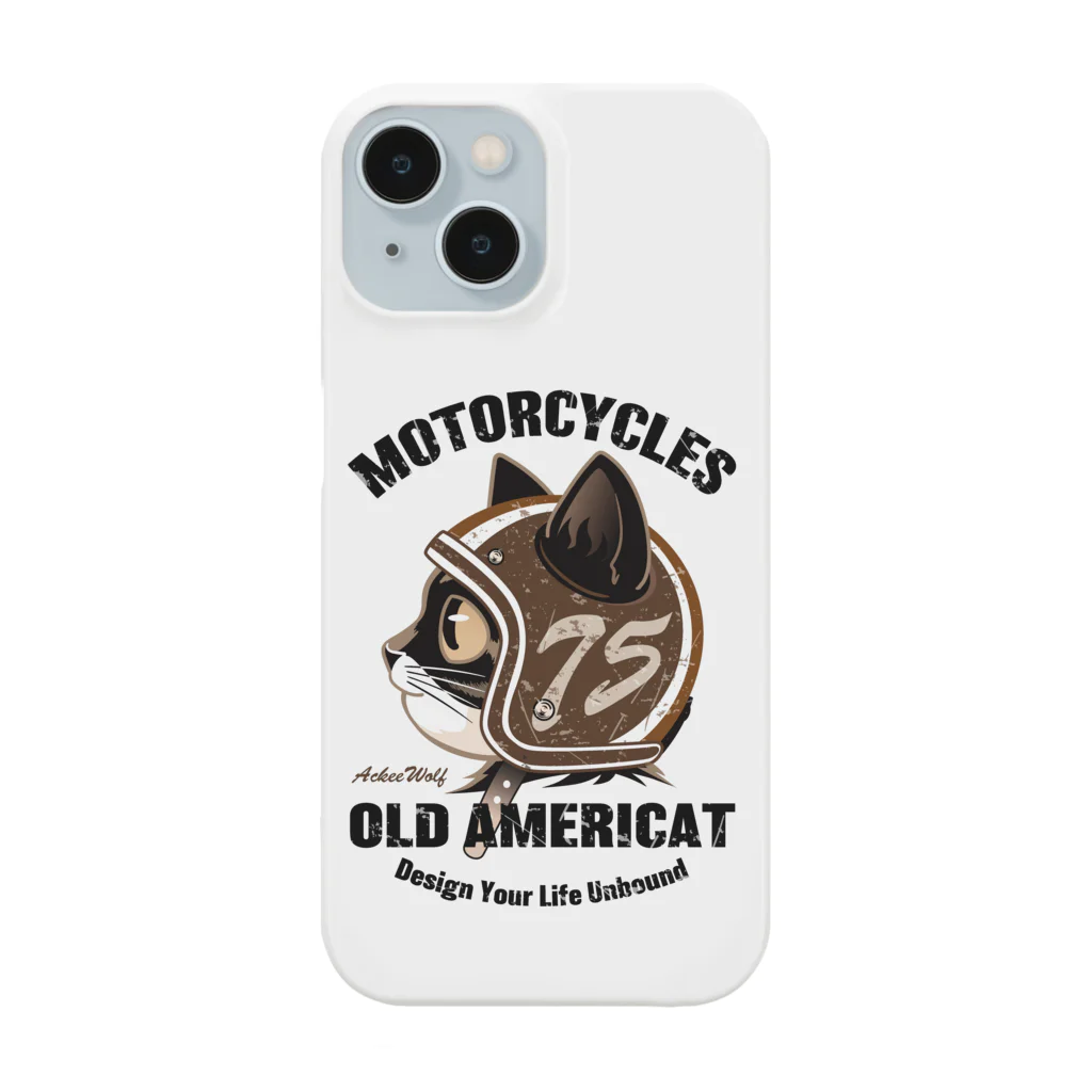 AckeeWolf Art ShopのOLD AMERICAT スマホケース