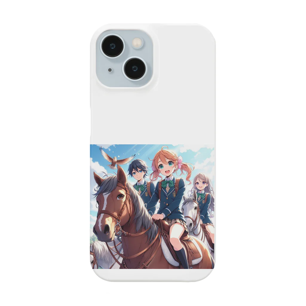 SWQAの馬で通学する仲間たち Smartphone Case