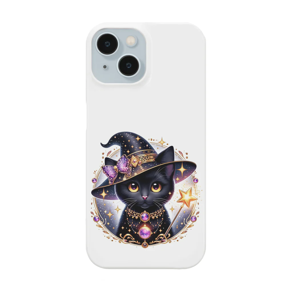 黒猫ギャラリー🐈‍⬛の黒猫の魔法使い Smartphone Case