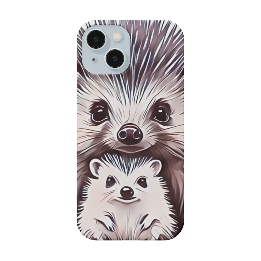 kizuna_koboのHedgehog family スマホケース